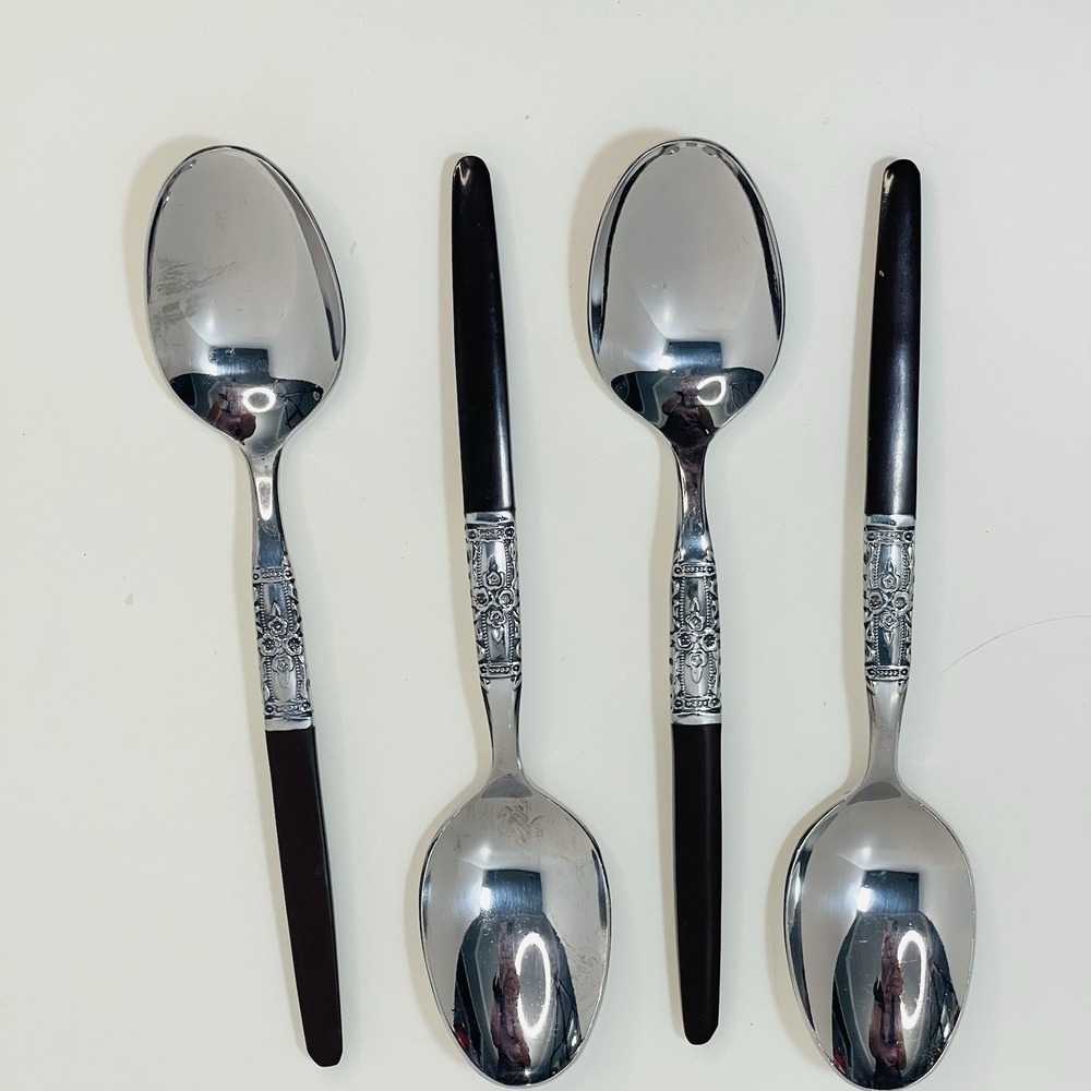 Oneida Northland NAPA‎ VALLEY Stainless Tablespoons Brown Handle Set Lot of 4